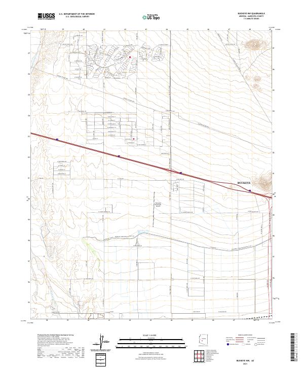 Buckeye NW, AZ — USGS 7.5-minute topo (2021)