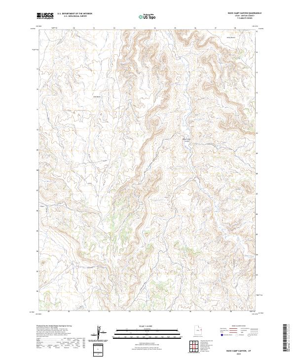 Buck Camp Canyon, UT — USGS 7.5-minute topo (2023)