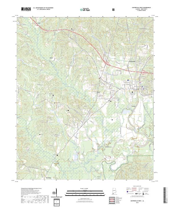 Centreville West, AL — USGS 7.5-minute topo (2024)