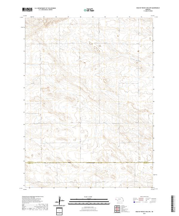 Head of Rocky Hollow, NE — USGS 7.5-minute topo (2021)