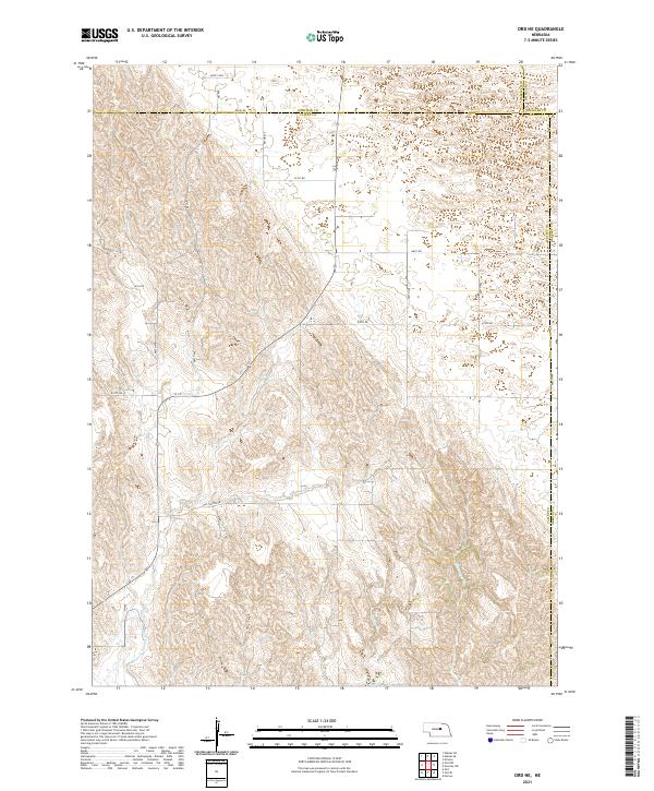 Ord NE, NE — USGS 7.5-minute topo (2021)