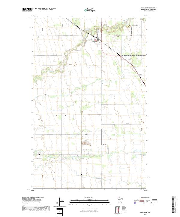Lancaster, MN — USGS 7.5-minute topo (2022)