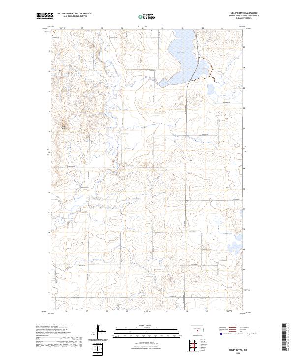 Sibley Butte, ND — USGS 7.5-minute topo (2024)