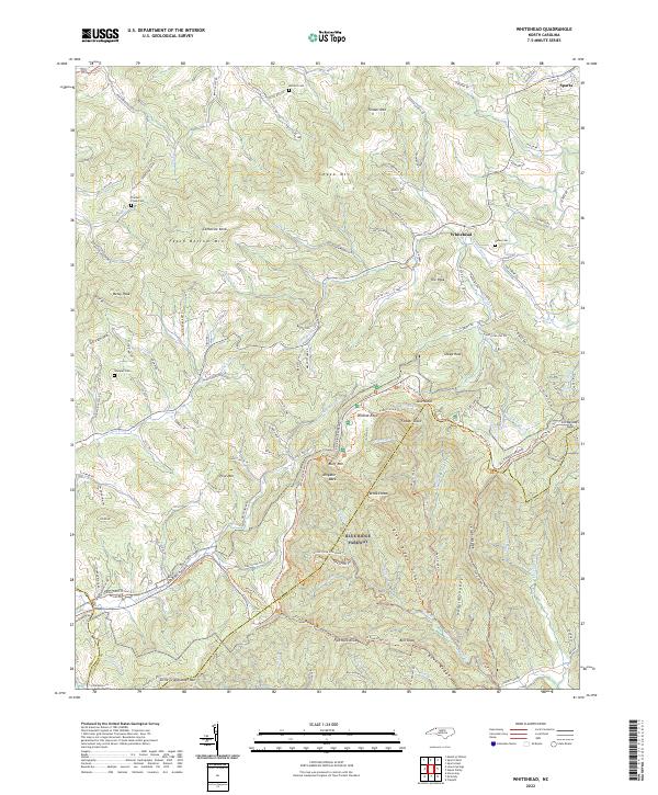 Whitehead, NC — USGS 7.5-minute topo (2022)