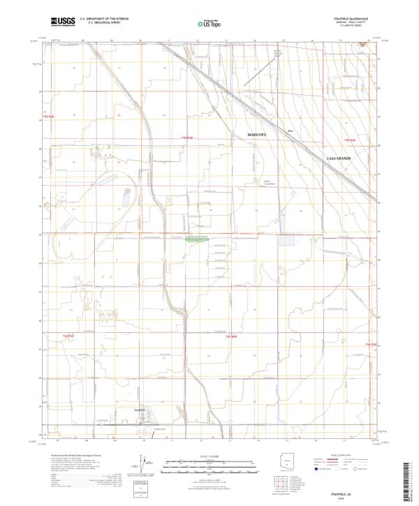 Stanfield, AZ — USGS 7.5-minute topo (2026)