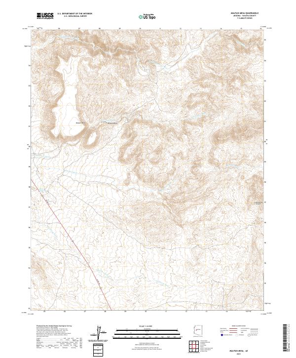 Malpais Mesa, AZ — USGS 7.5-minute topo (2021)