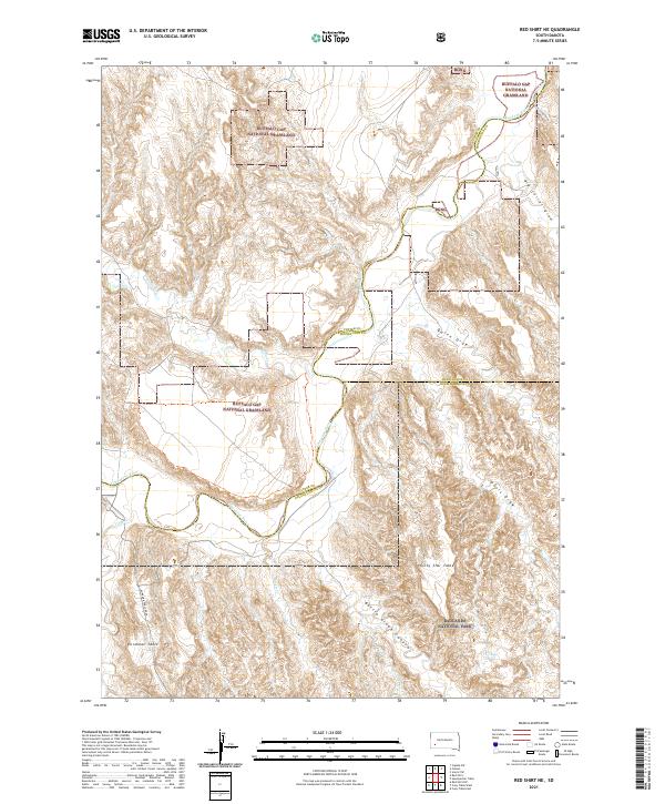 Red Shirt NE, SD — USGS 7.5-minute topo (2021)