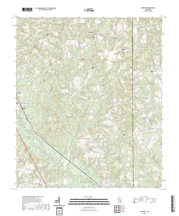 Seminary, MS — USGS 7.5-minute topo (2024)