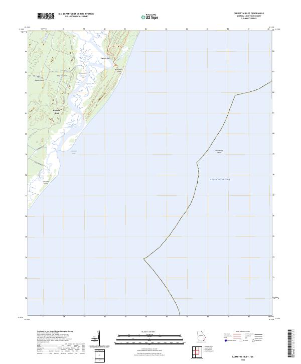 Cabretta Inlet, GA — USGS 7.5-minute topo (2024)