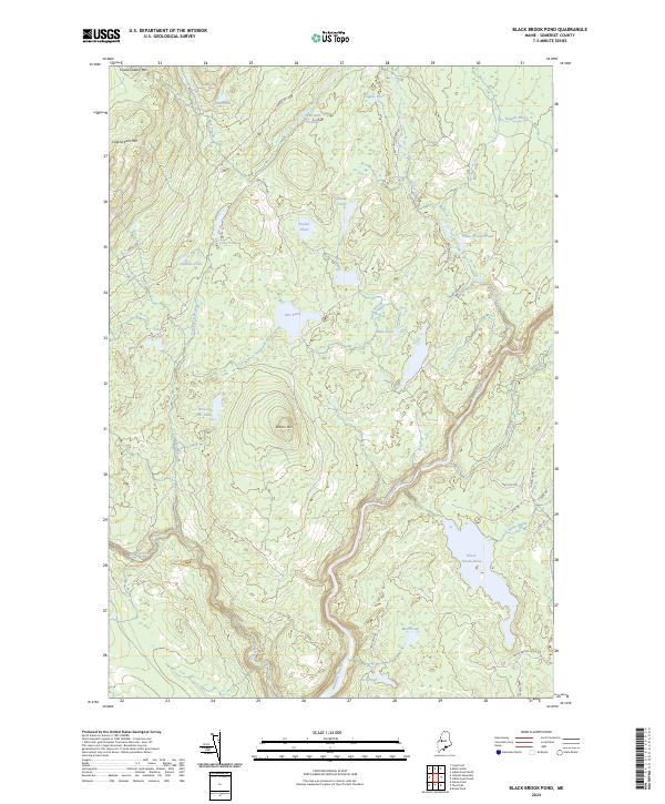 Black Brook Pond, ME — USGS 7.5-minute topo (2024)