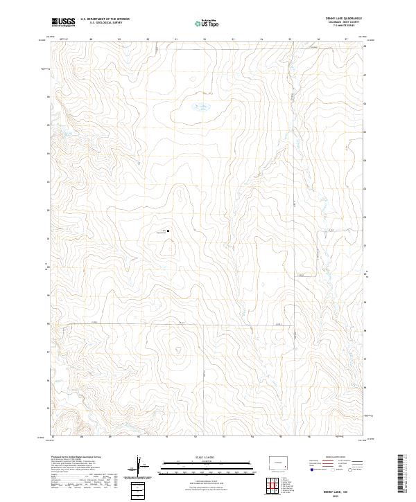 Denny Lake, CO — USGS 7.5-minute topo (2022)