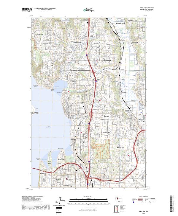 Kirkland, WA — USGS 7.5-minute topo (2023)
