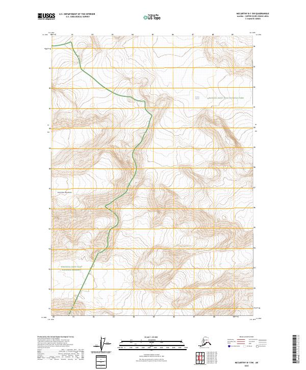McCarthy B-1 SW, AK — USGS 7.5-minute topo (2023)