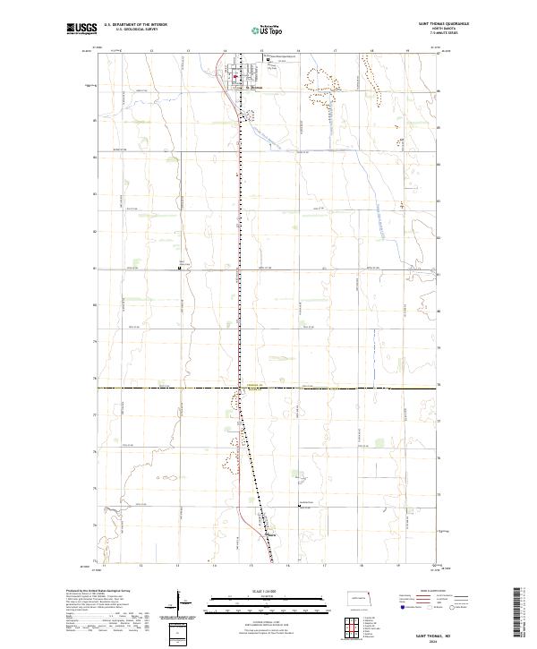 Saint Thomas, ND — USGS 7.5-minute topo (2024)