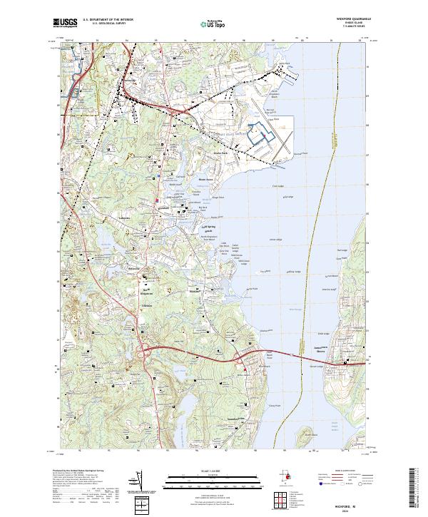 Wickford, RI — USGS 7.5-minute topo (2024)