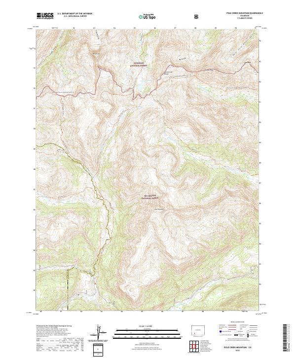 Pole Creek Mountain, CO — USGS 7.5-minute topo (2022)