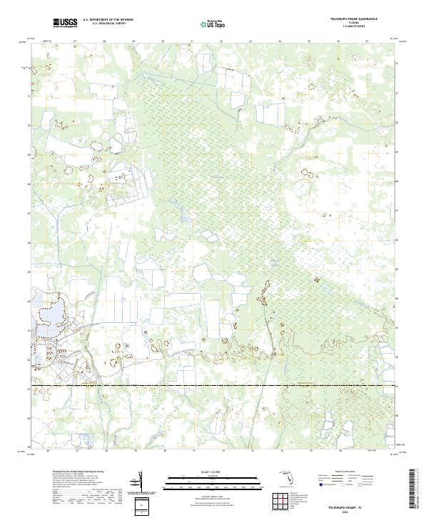 Telegraph Swamp, FL — USGS 7.5-minute topo (2024)