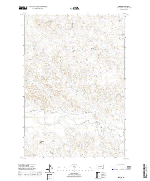 Reva NE, SD — USGS 7.5-minute topo (2021)