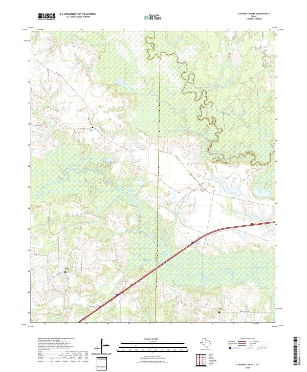 Coopers Chapel, TX — USGS 7.5-minute topo (2022)