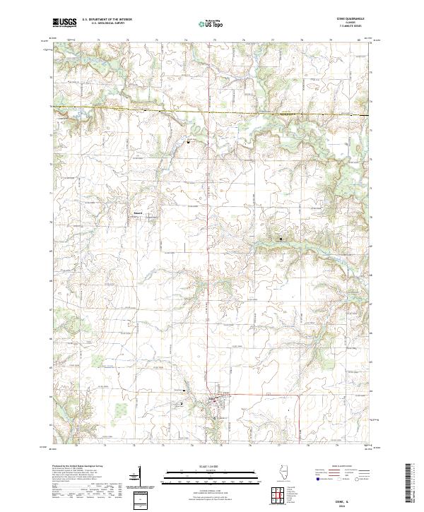 Cisne, IL — USGS 7.5-minute topo (2024)