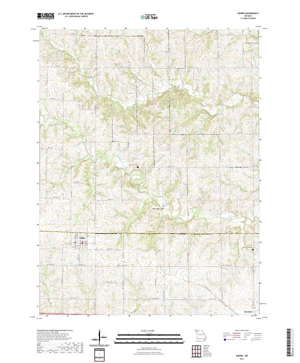 Kidder, MO — USGS 7.5-minute topo (2021)