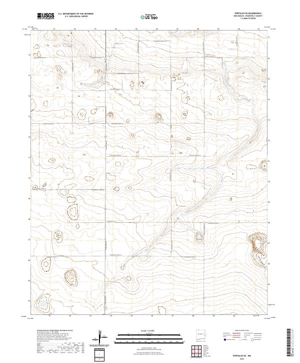 Portales SE, NM — USGS 7.5-minute topo (2023)