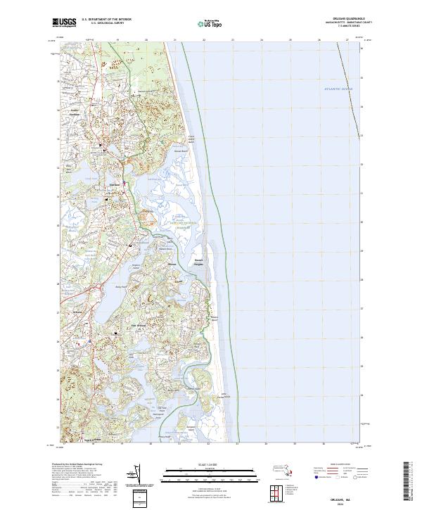 Orleans, MA — USGS 7.5-minute topo (2024)