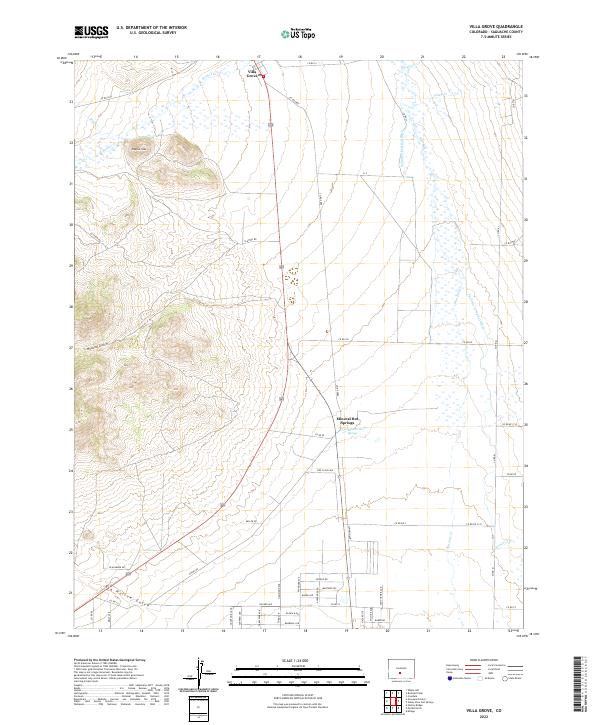 Villa Grove, CO — USGS 7.5-minute topo (2022)