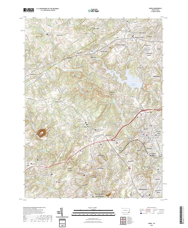Media, PA — USGS 7.5-minute topo (2023)