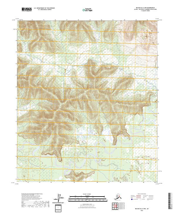 Big Delta A-3 NW, AK — USGS 7.5-minute topo (2024)