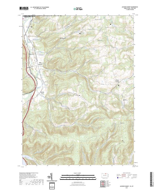 Jackson Summit, PA-NY — USGS 7.5-minute topo (2023)