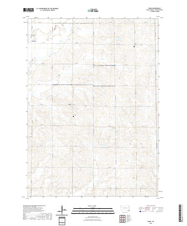 Nora, SD — USGS 7.5-minute topo (2021)