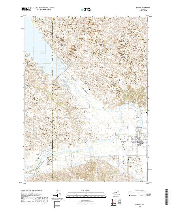 Burwell, NE — USGS 7.5-minute topo (2021)