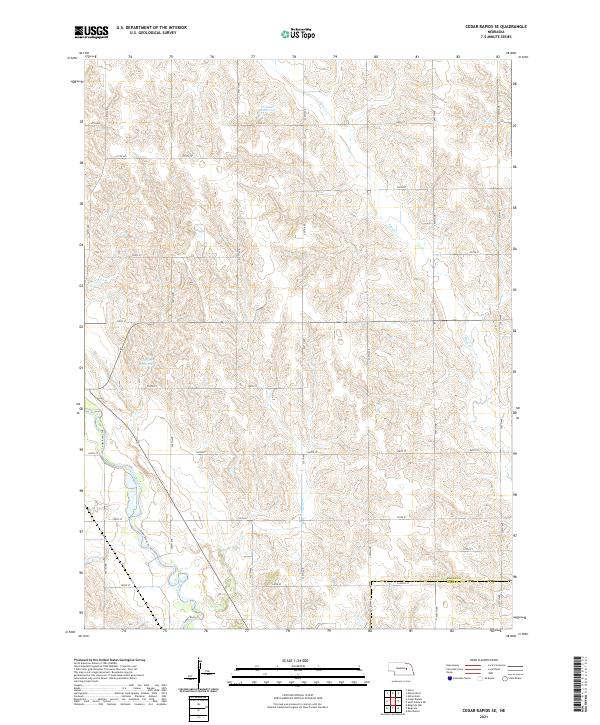 Cedar Rapids SE, NE — USGS 7.5-minute topo (2021)