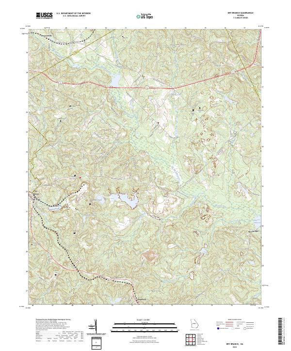 Dry Branch, GA — USGS 7.5-minute topo (2024)