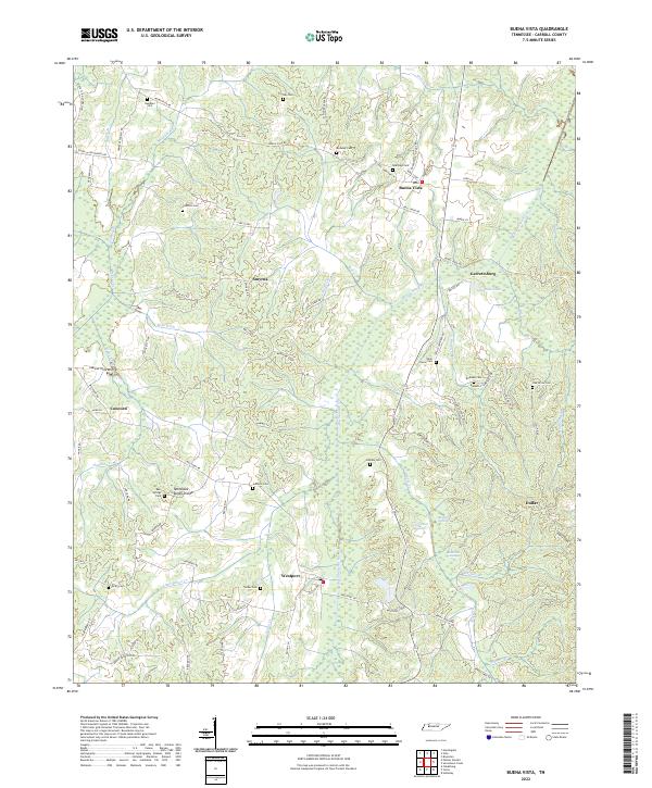 Buena Vista, TN — USGS 7.5-minute topo (2022)