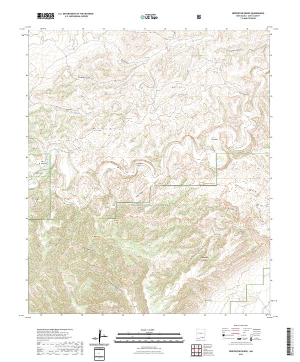 Serpentine Bends, NM — USGS 7.5-minute topo (2023)