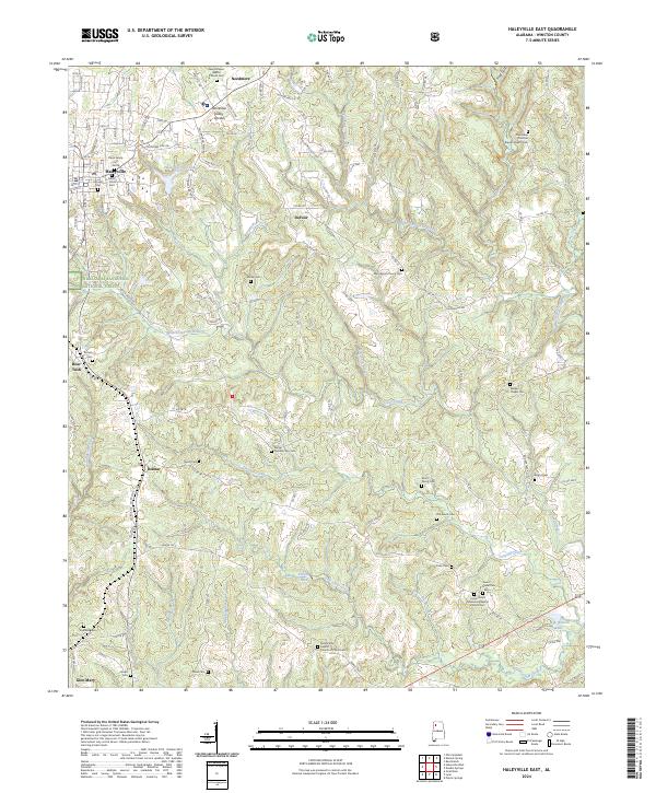Haleyville East, AL — USGS 7.5-minute topo (2024)
