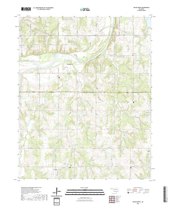 Tryon North, OK — USGS 7.5-minute topo (2022)
