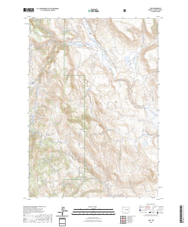 Van, OR — USGS 7.5-minute topo (2023)