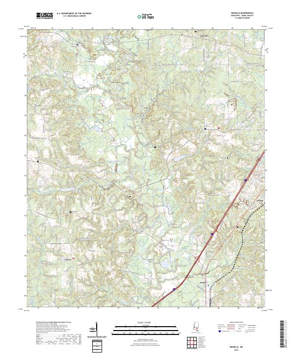 Moselle, MS — USGS 7.5-minute topo (2024)