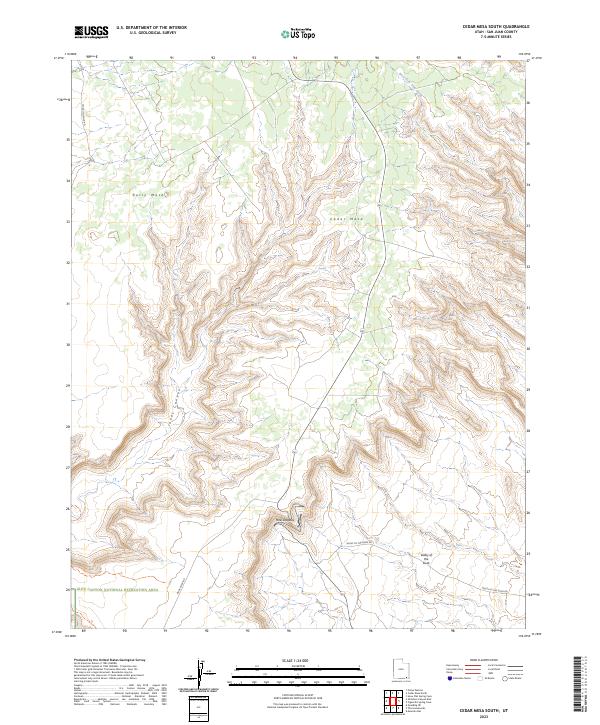 Cedar Mesa South, UT — USGS 7.5-minute topo (2023)