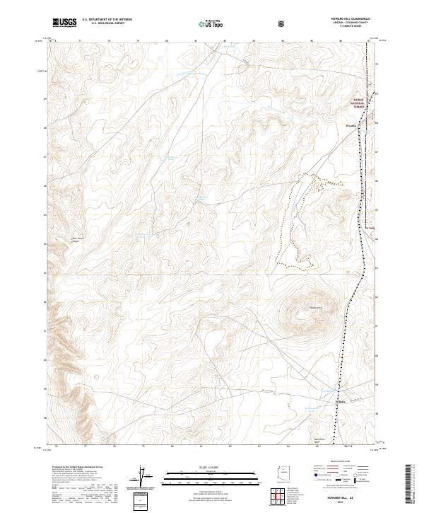 Howard Hill, AZ — USGS 7.5-minute topo (2021)