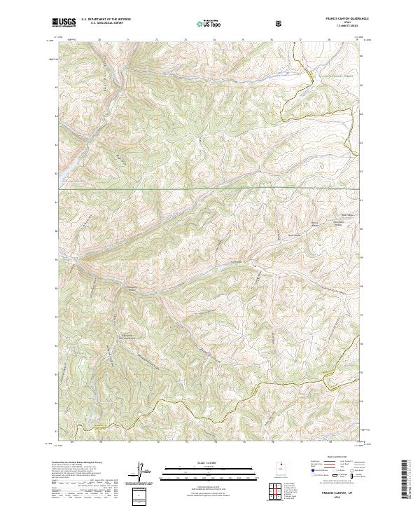 Francis Canyon, UT — USGS 7.5-minute topo (2023)