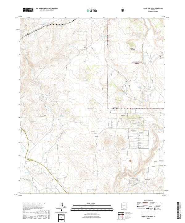 Horse Trap Mesa, AZ — USGS 7.5-minute topo (2021)