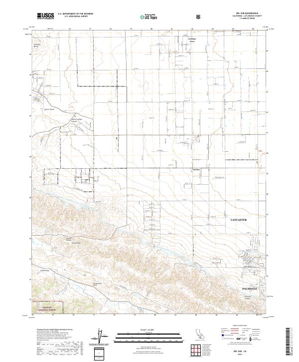Del Sur, CA — USGS 7.5-minute topo (2021)