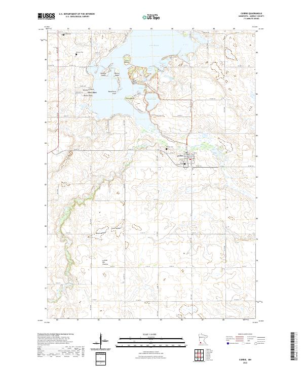 Currie, MN — USGS 7.5-minute topo (2022)