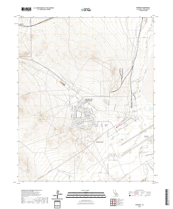 Edwards, CA — USGS 7.5-minute topo (2022)