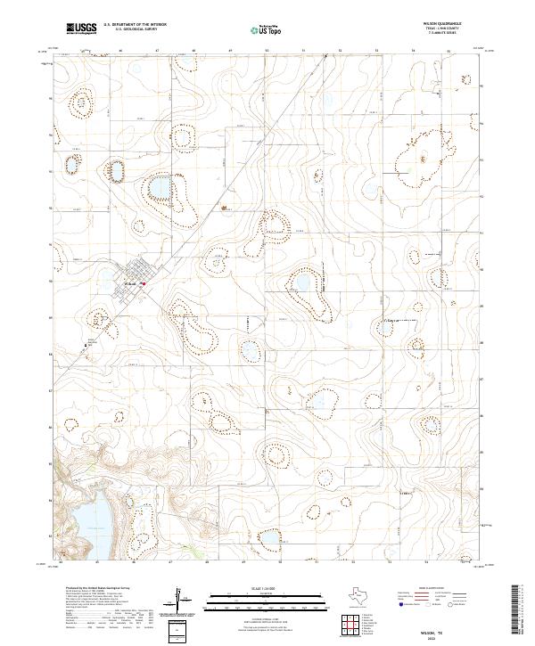Wilson, TX — USGS 7.5-minute topo (2022)