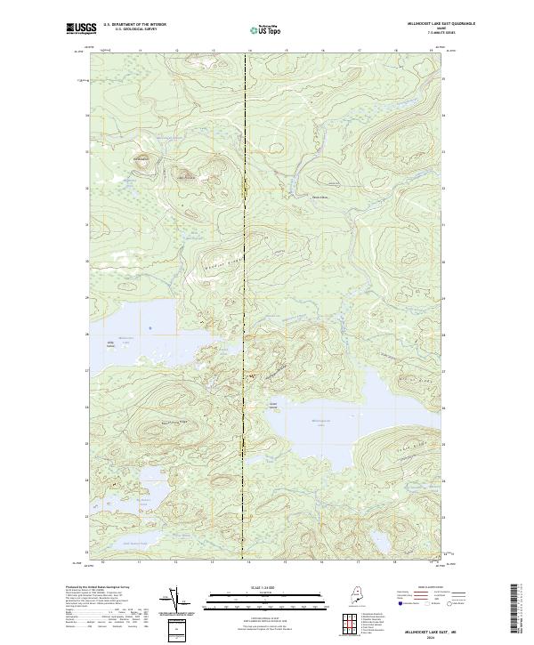 Millinocket Lake East, ME — USGS 7.5-minute topo (2024)